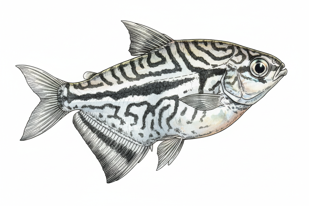 Marmorierter Beilbauchfisch